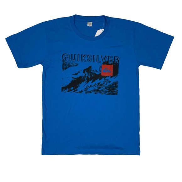Quiksilver Other - QUIKSILVER Blue Short Sleeved Printed T-Shirt For Mens Size S